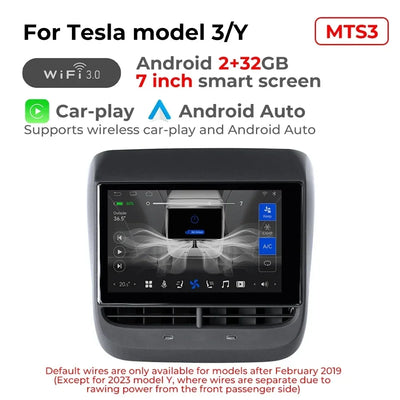 Tesla Model 3/Y 2019 - 2024 Underholdnings kontrol display