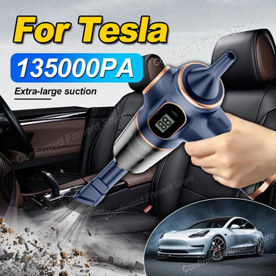 Bærbar bilstøvsuger perfekt til Tesla