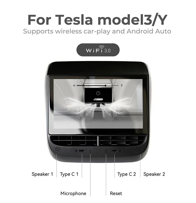 Tesla Model 3/Y 2019 - 2024 Underholdnings kontrol display